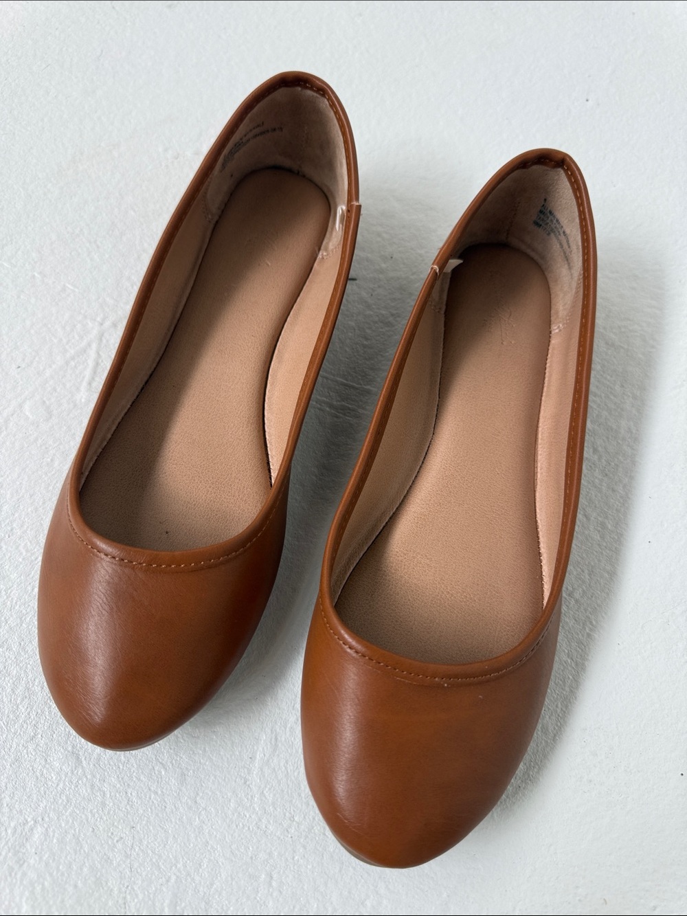 Target Women's Tan Ballet Flats - Slip-On Faux Leather